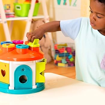 Amazon | Battat 形合わせ 型はめパズルボックス ブロック 12個